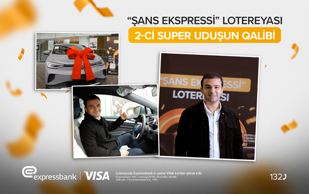 “Expressbankın” lotereyasında 2-ci avtomobil uduşu!