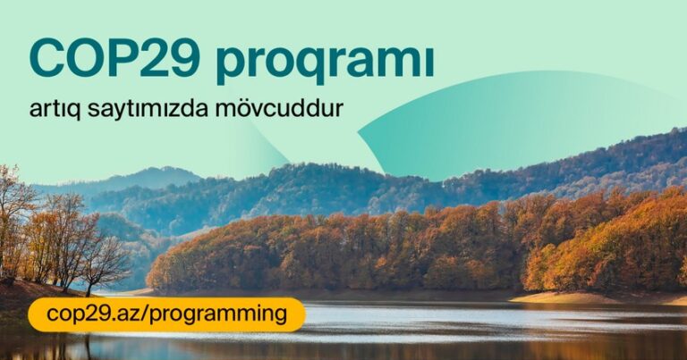 COP29-un proqramı açıqlandı