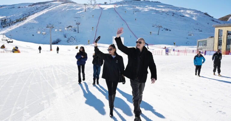 Prezident ailəsi ilə Şahdağ Turizm Kompleksində – FOTOLAR